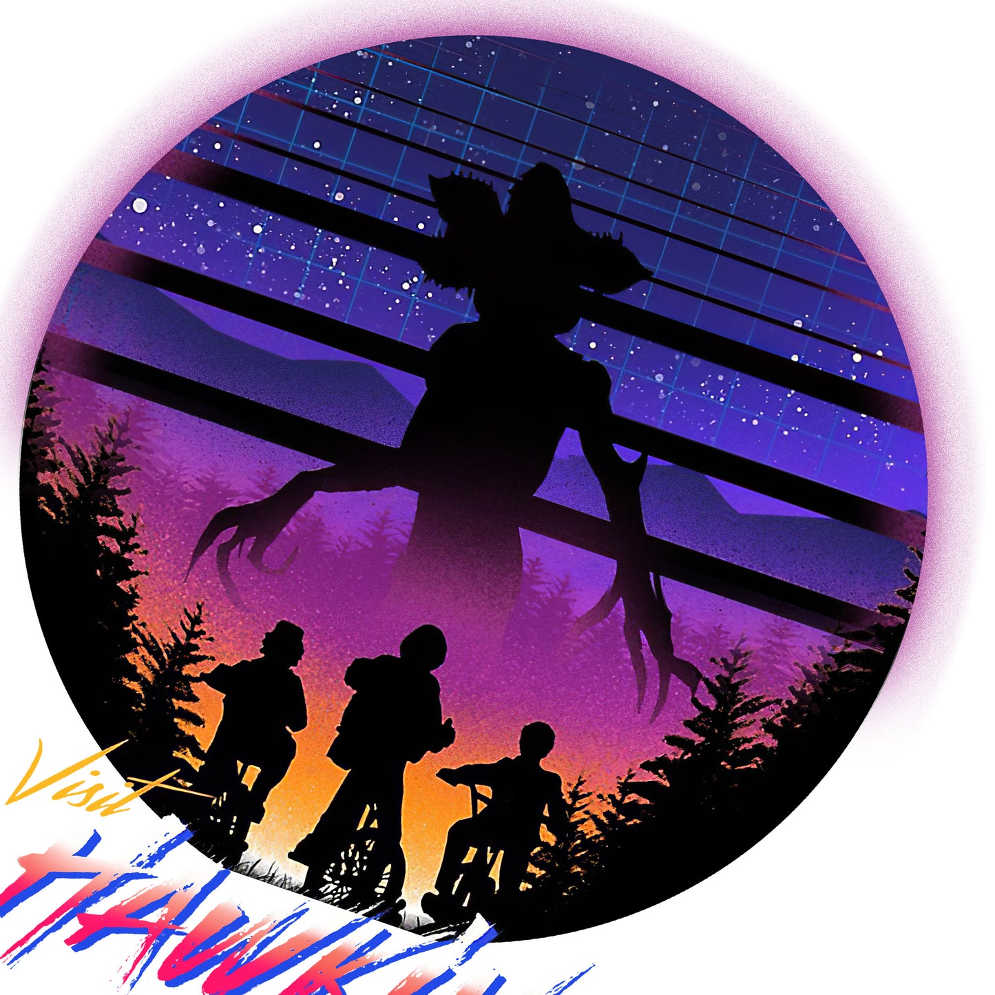 Kids Visit Hawkins Stranger Things T-Shirt