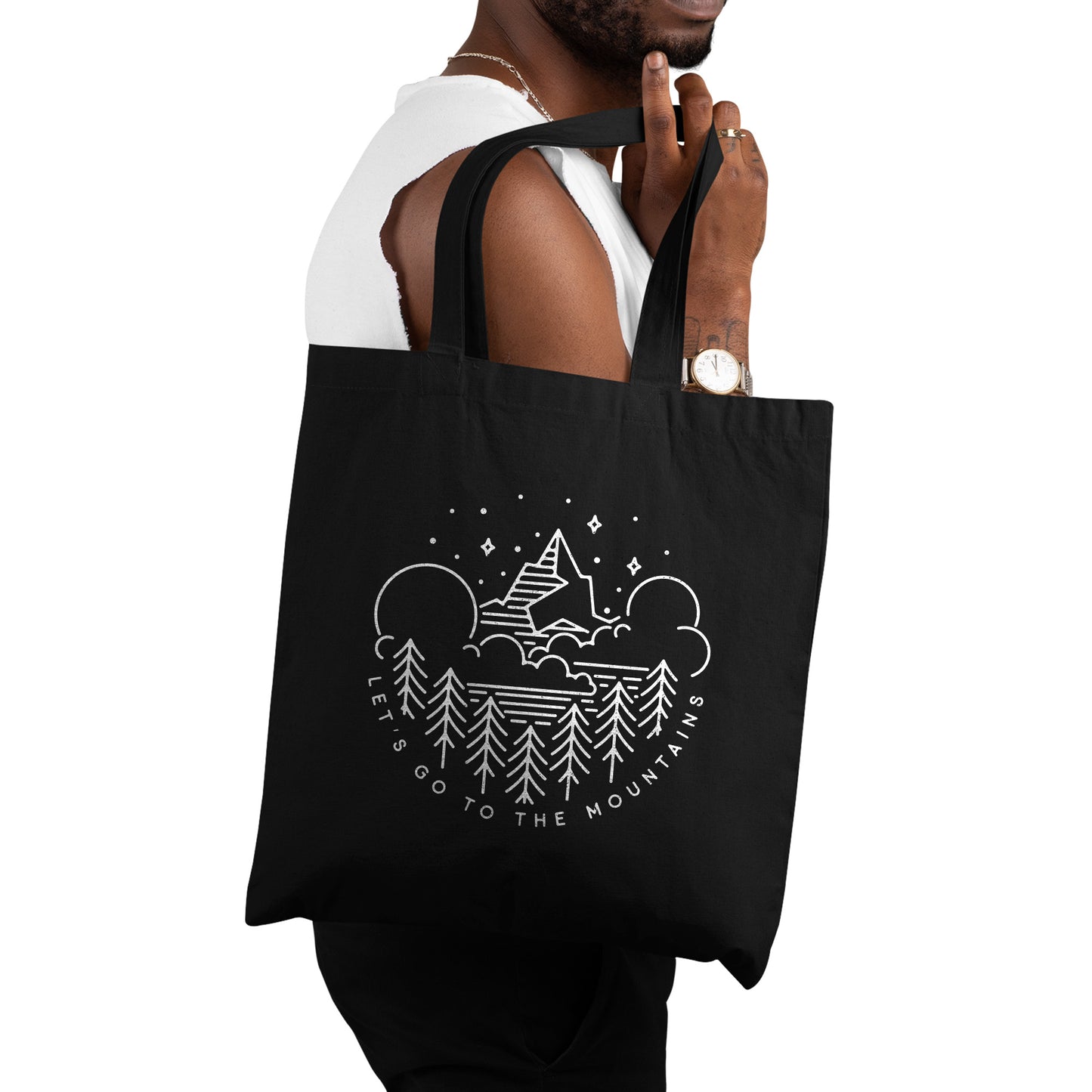Let's Go To The Mountains Tote Bag