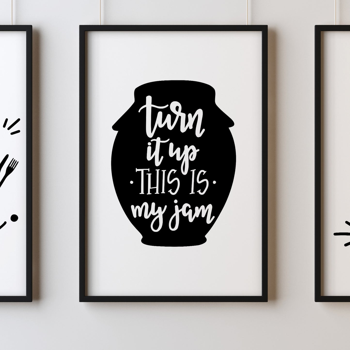 Turn It Up This Is My Jam A4 A3+A2 Posters Wall Art Home - Kuzi Tees