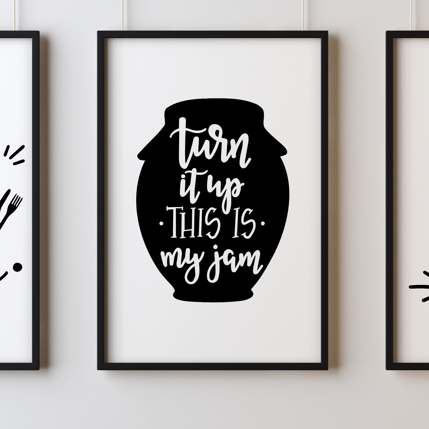 Turn It Up This Is My Jam A4 A3+A2 Posters Wall Art Home - Kuzi Tees