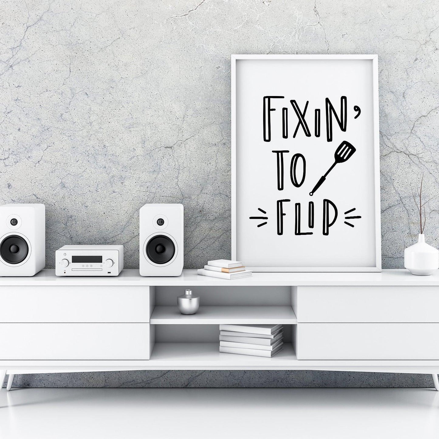 Fixin To Flip A4 A3+A2 Posters Wall Art Home - Kuzi Tees