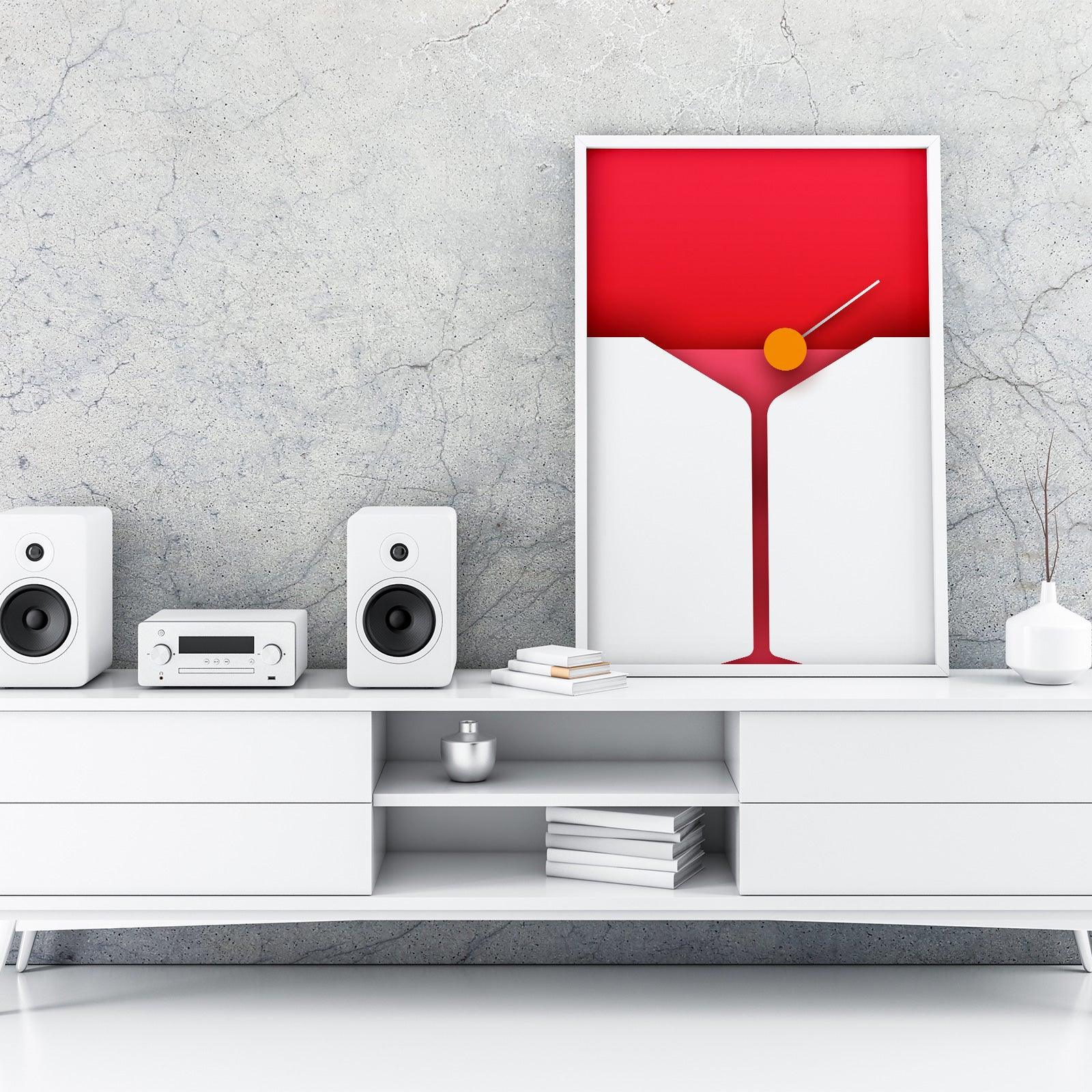 Cocktails Four Kitchen Wall Art Prints Dining Room Home Décor Poster Minimalistic Paper Cut Art - Kuzi Tees