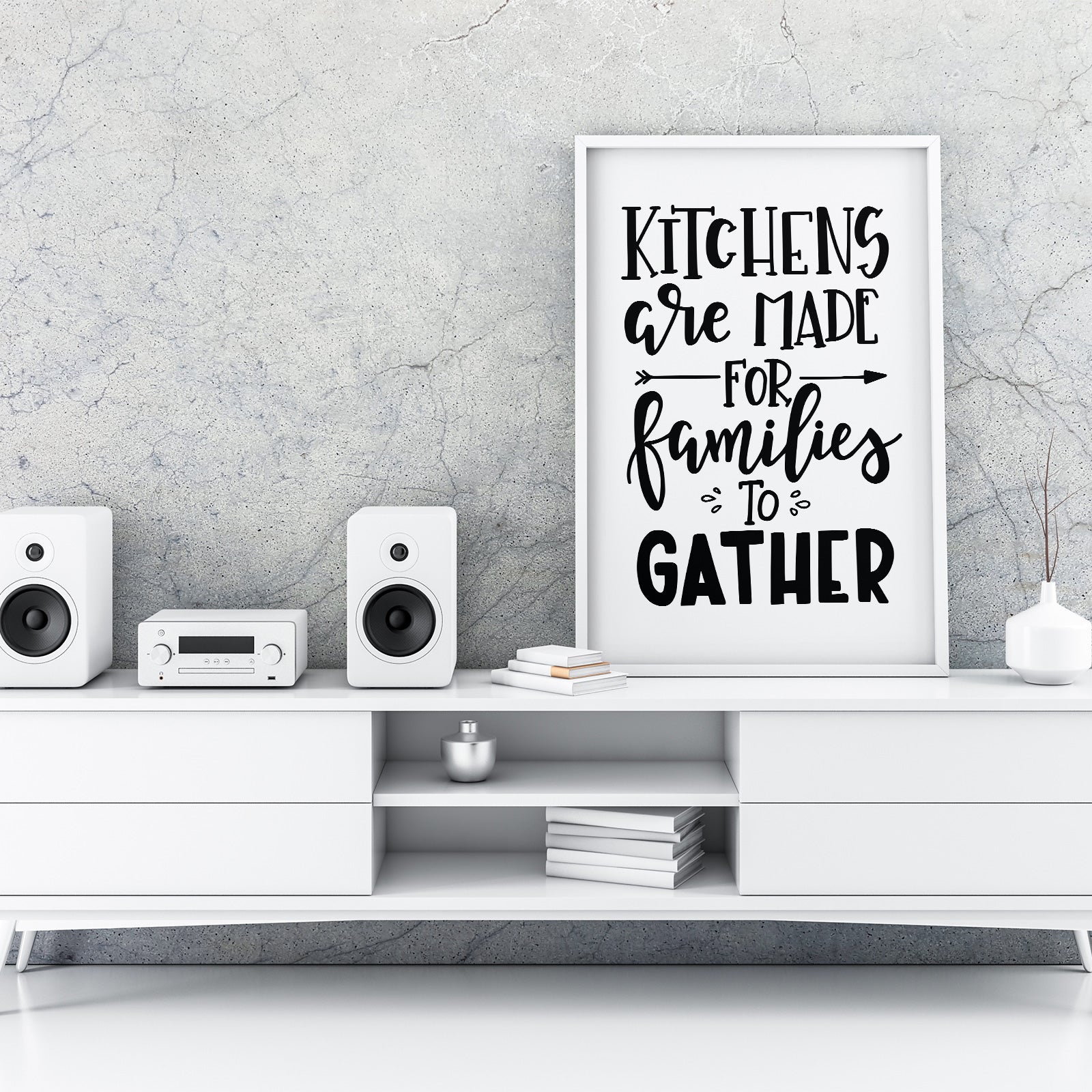 Kitchens Are Made For Families To Gather A4 A3+A2 Posters Wall Art Home - Kuzi Tees