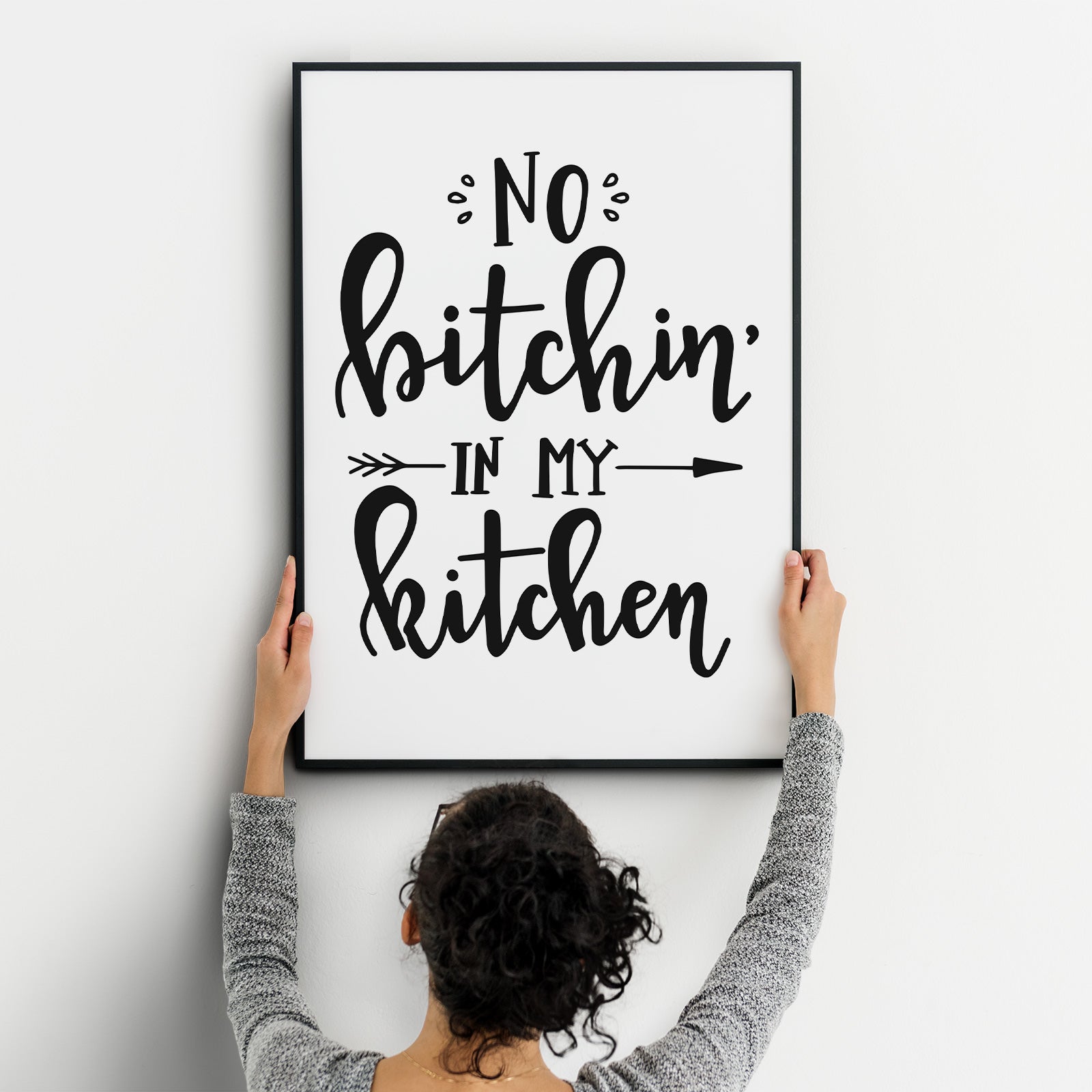 No Kitchin In My Kitchen A4 A3+A2 Posters Wall Art Home - Kuzi Tees