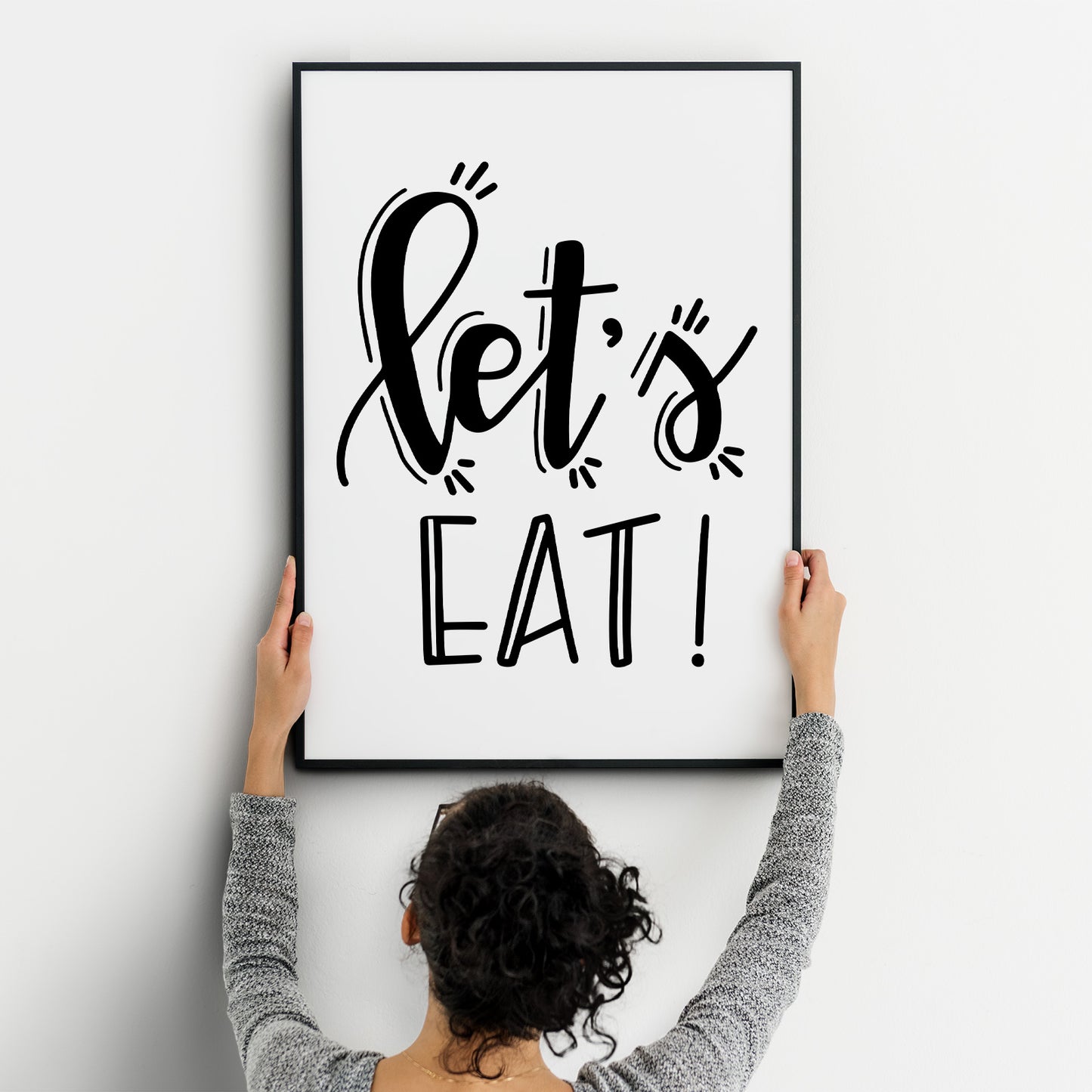 Lets Eat A4 A3+A2 Posters Wall Art Home - Kuzi Tees