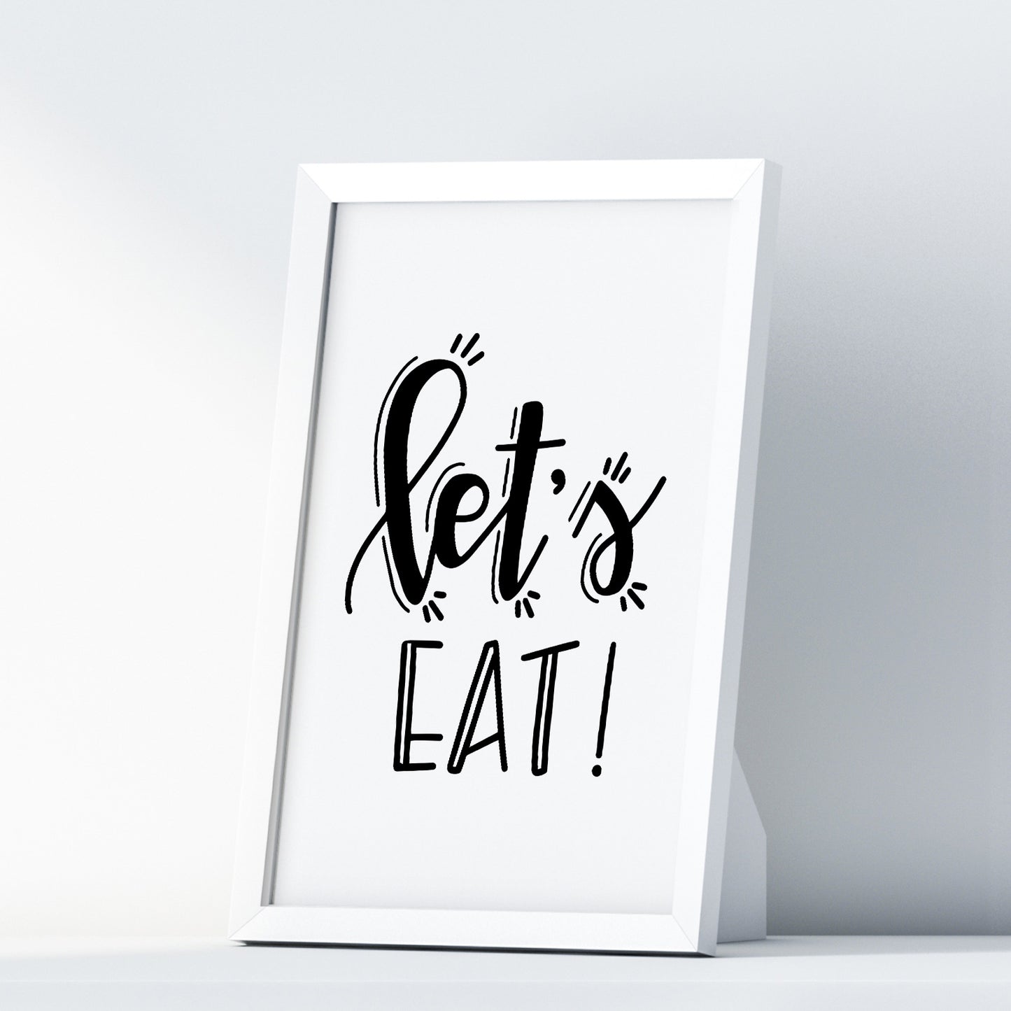 Lets Eat A4 A3+A2 Posters Wall Art Home - Kuzi Tees
