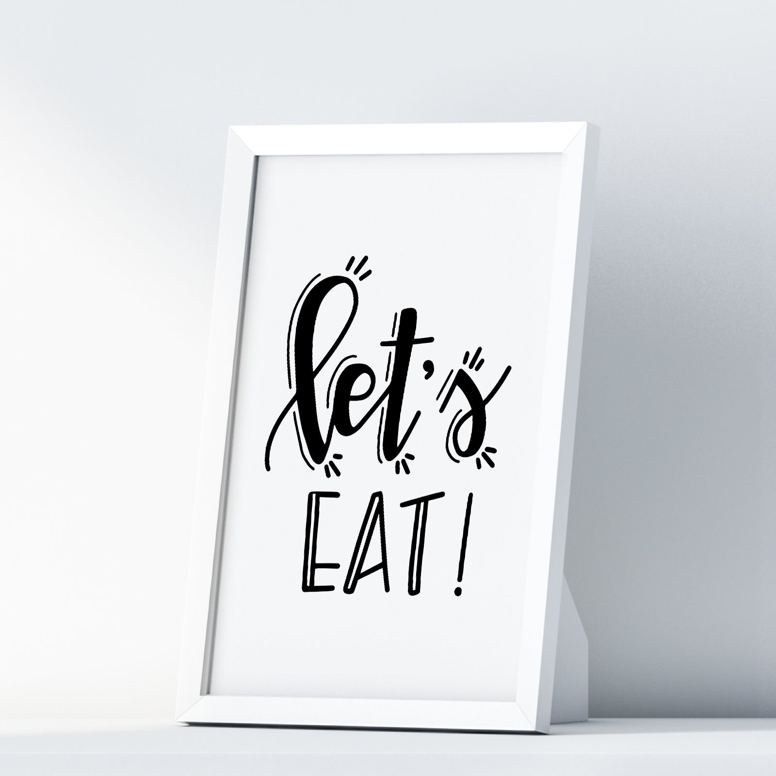 Lets Eat A4 A3+A2 Posters Wall Art Home - Kuzi Tees