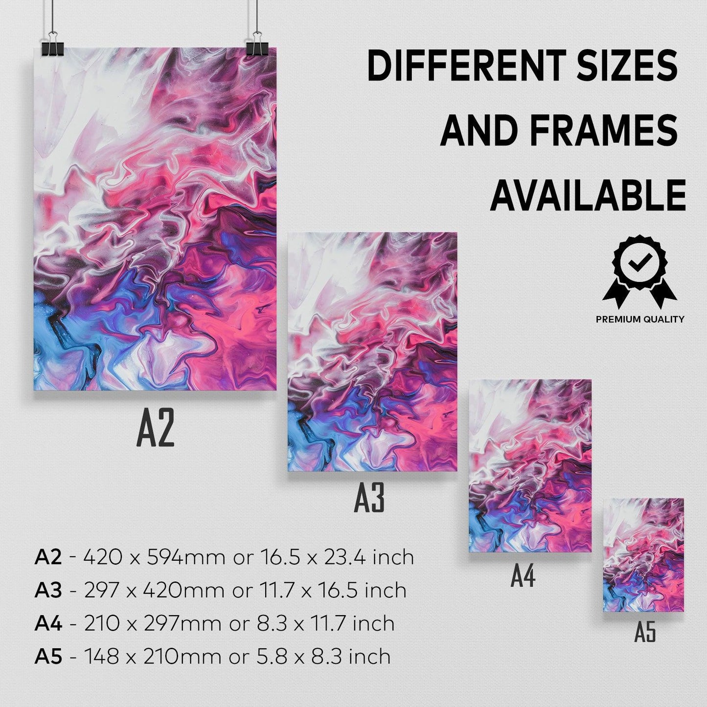 Fluid Art Infinity white Print 20 - Kuzi Tees