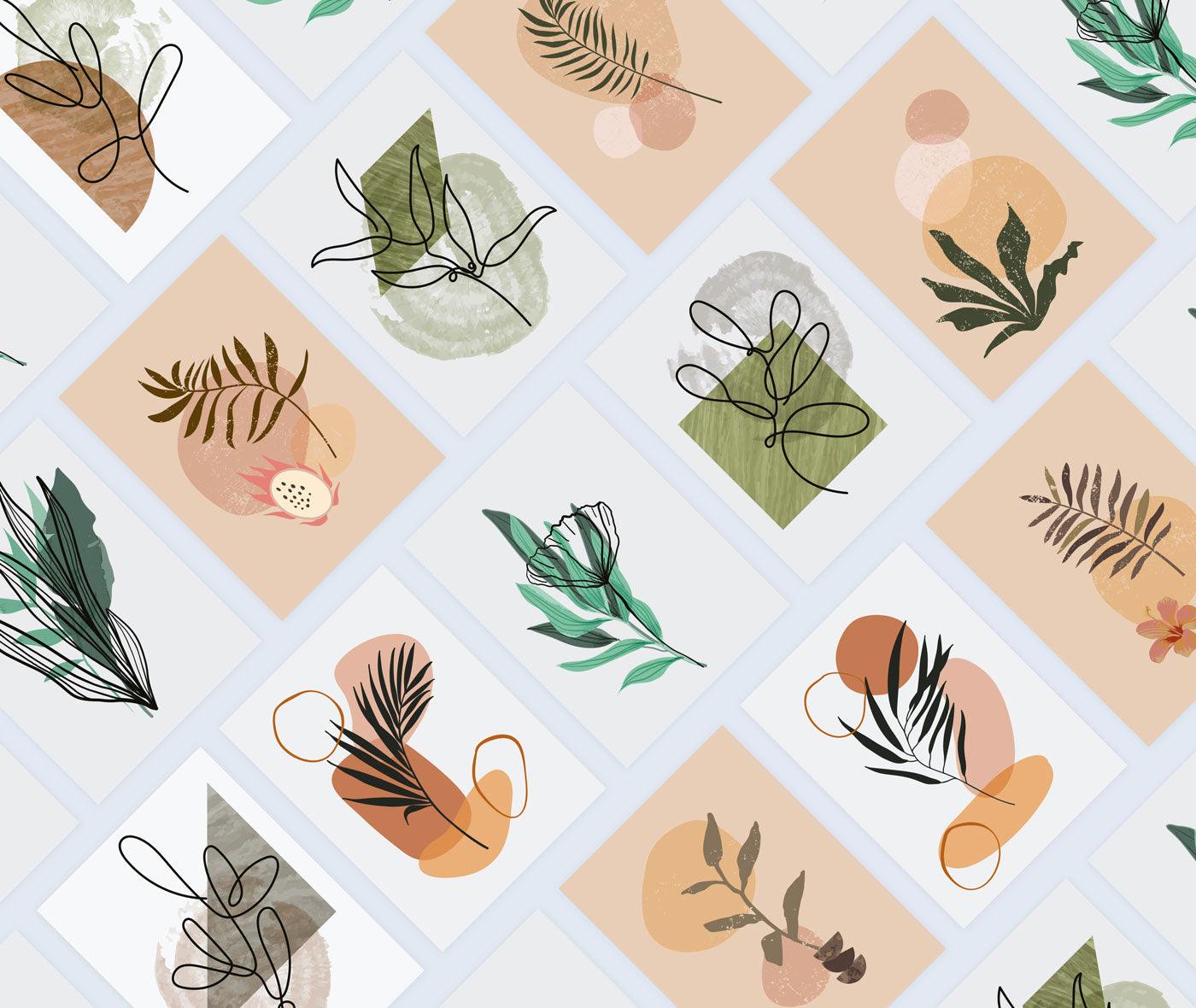 Botanical Art Prints Living Room Home Décor 06 - Kuzi Tees
