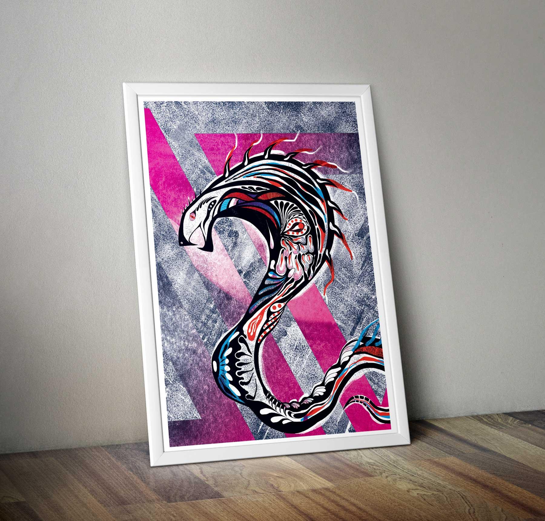 Cobra Kai Canvas Print Digital Unique Original A2 Wall Art Modern Decors Kitchen - Kuzi Tees