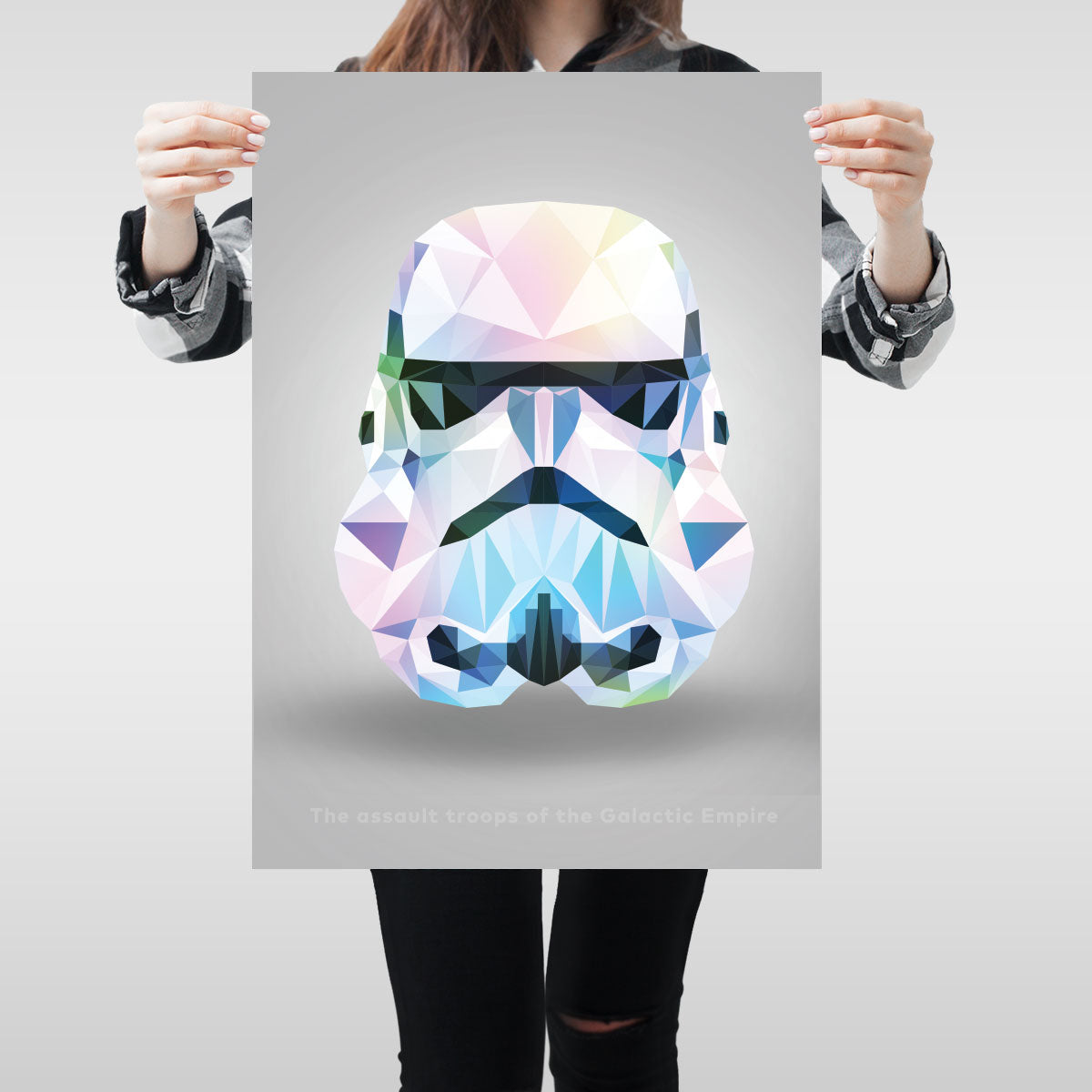 Low Poly Stormtrooper Art Print Original Wall Unique Star Wars A2 Graphic Design - Kuzi Tees