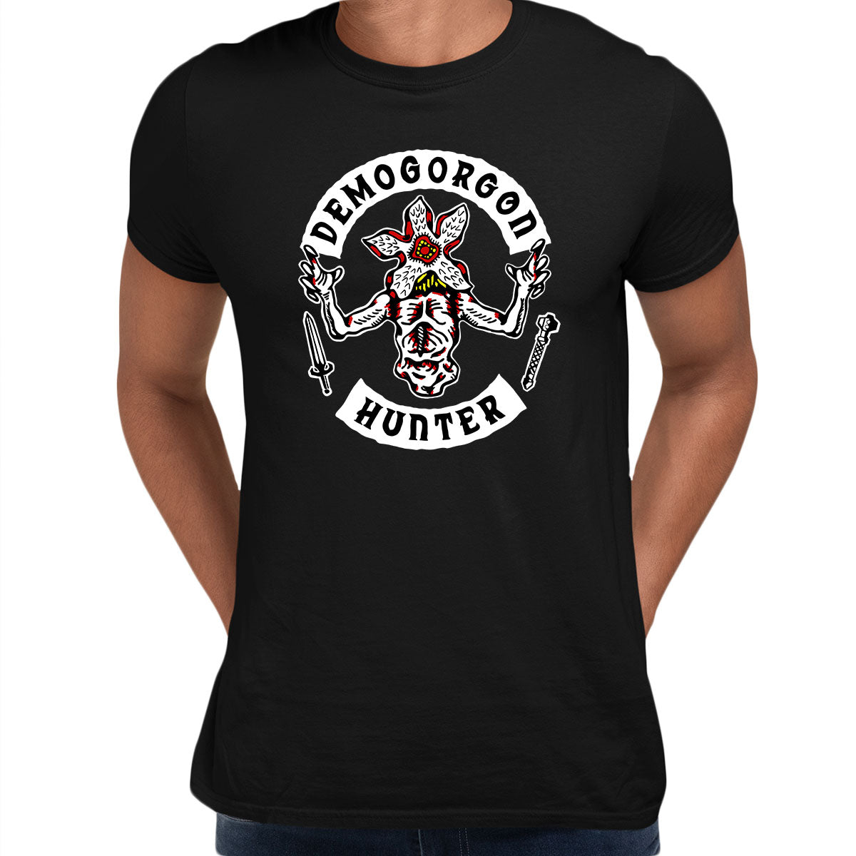 Stranger Things Demogorgon Hunter t-Shirt TV series Movie Unisex Tee - Kuzi Tees