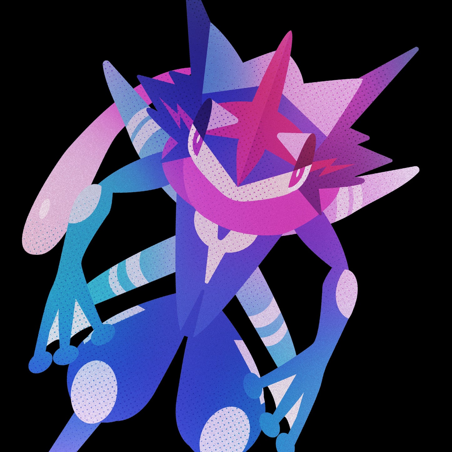Greninja Pokemon Stylised Sweatshirt