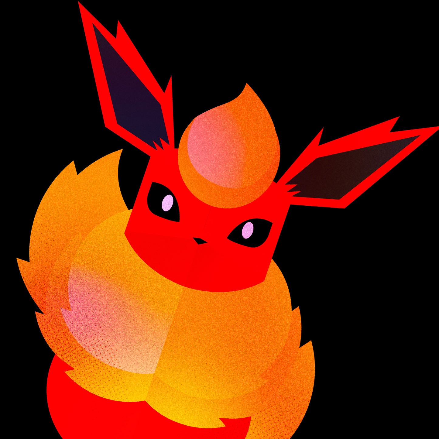 Kids Flareon Pokemon Stylised T-shirt