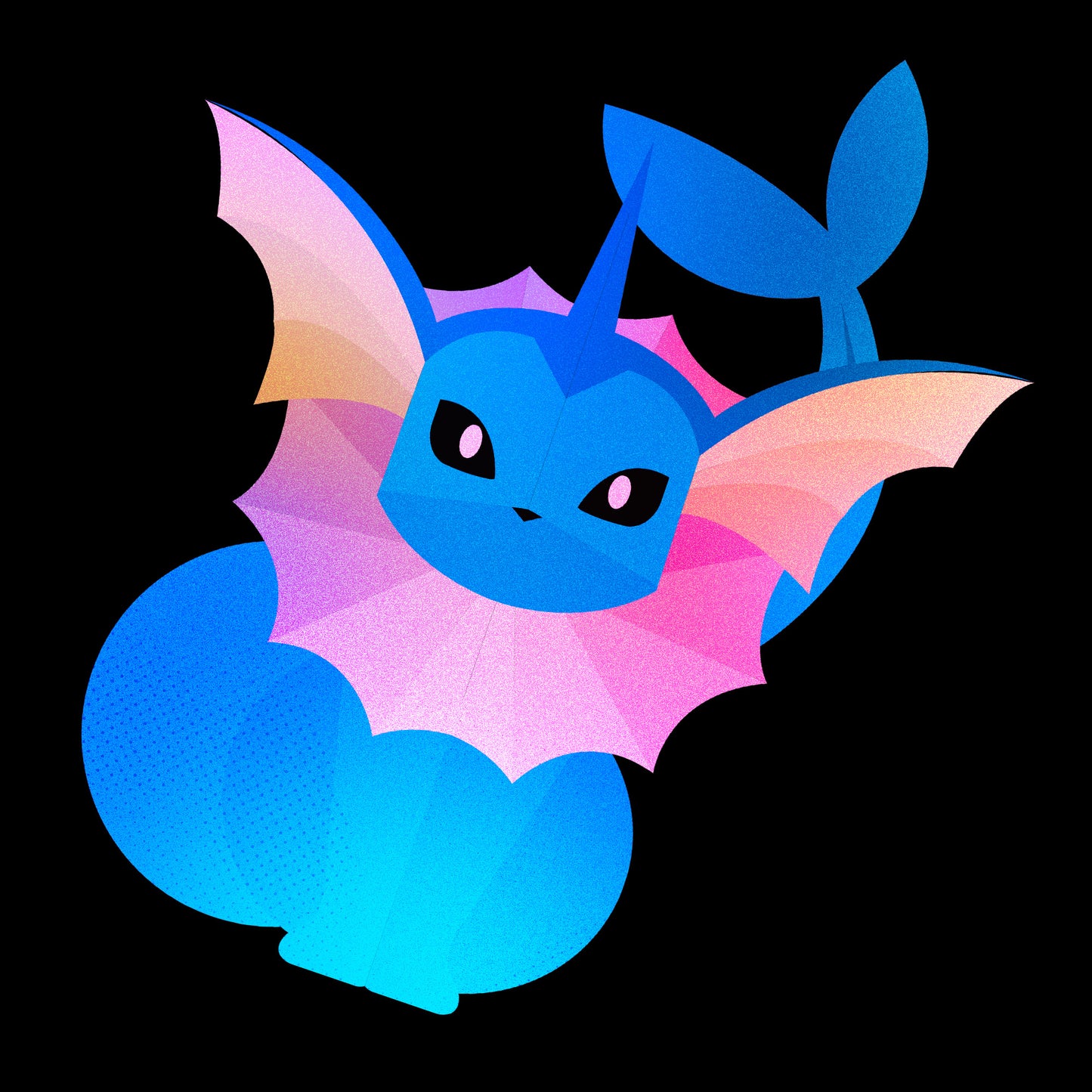 Vaporeon Pokemon Styised Unisex T-shirt