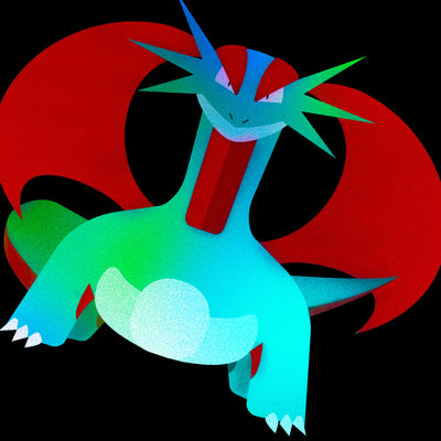 Kids Salamence Pokemon Stylised T-shirt
