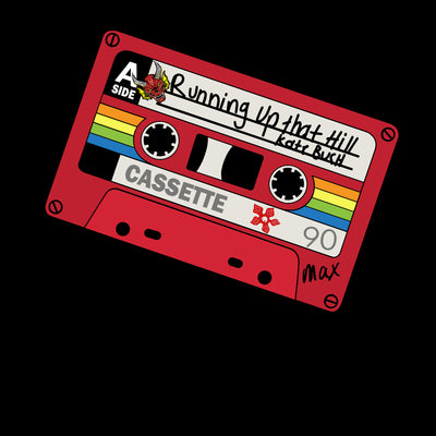 Max's Cassette Running Up That Hill Kate Bush Stranger Things 90s Unisex Tee
