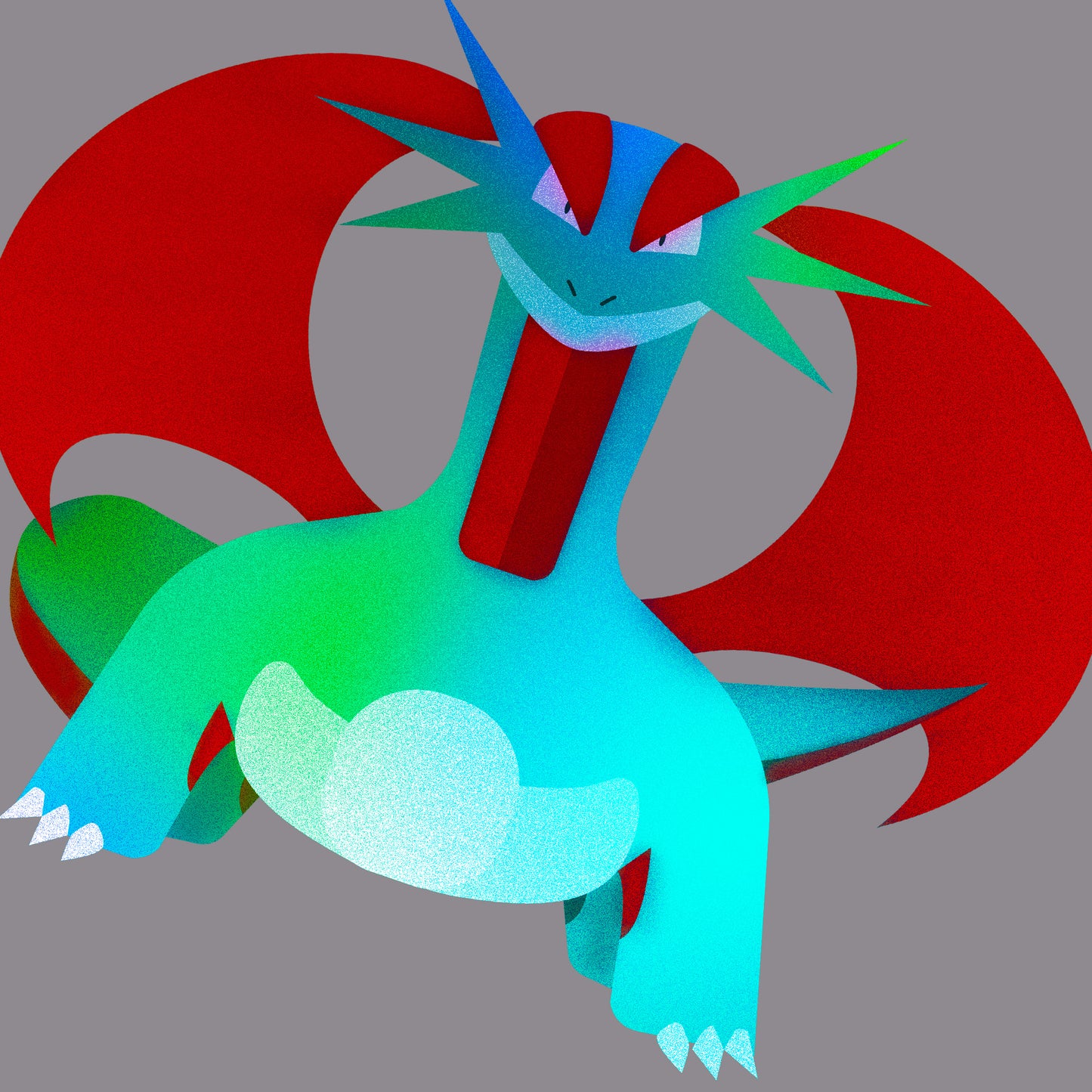 Salamence Pokemon Stylised Unisex T-shirt