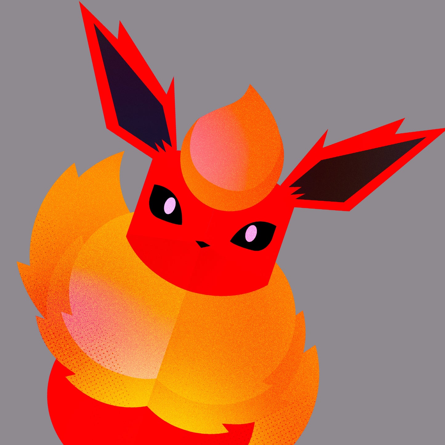Flareon Pokemon Stylised Hoodie