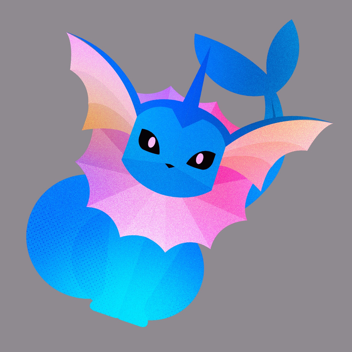 Kids Vaporeon Pokemon Stylised T-shirt
