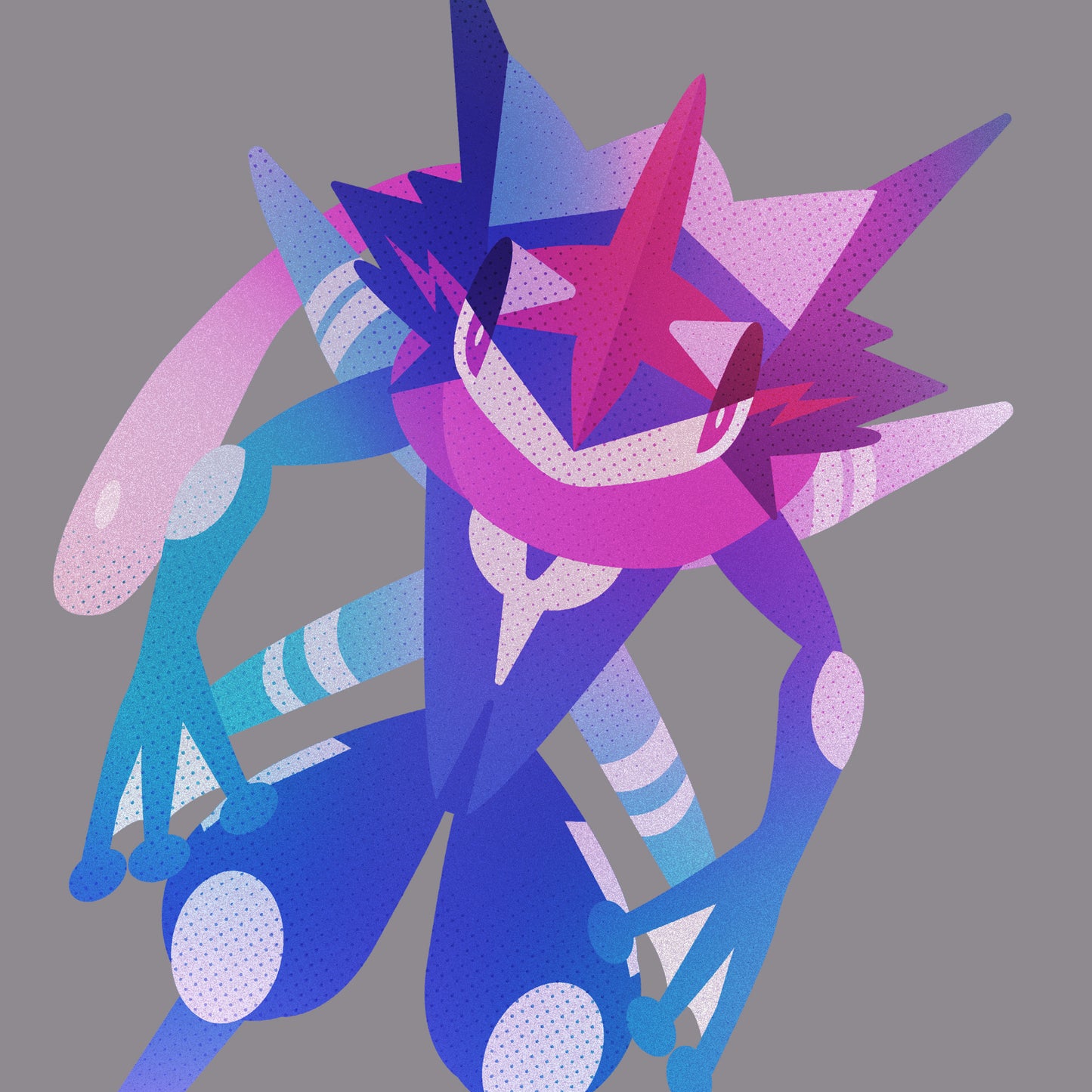Greninja Pokemon Stylised Unisex T-shirt