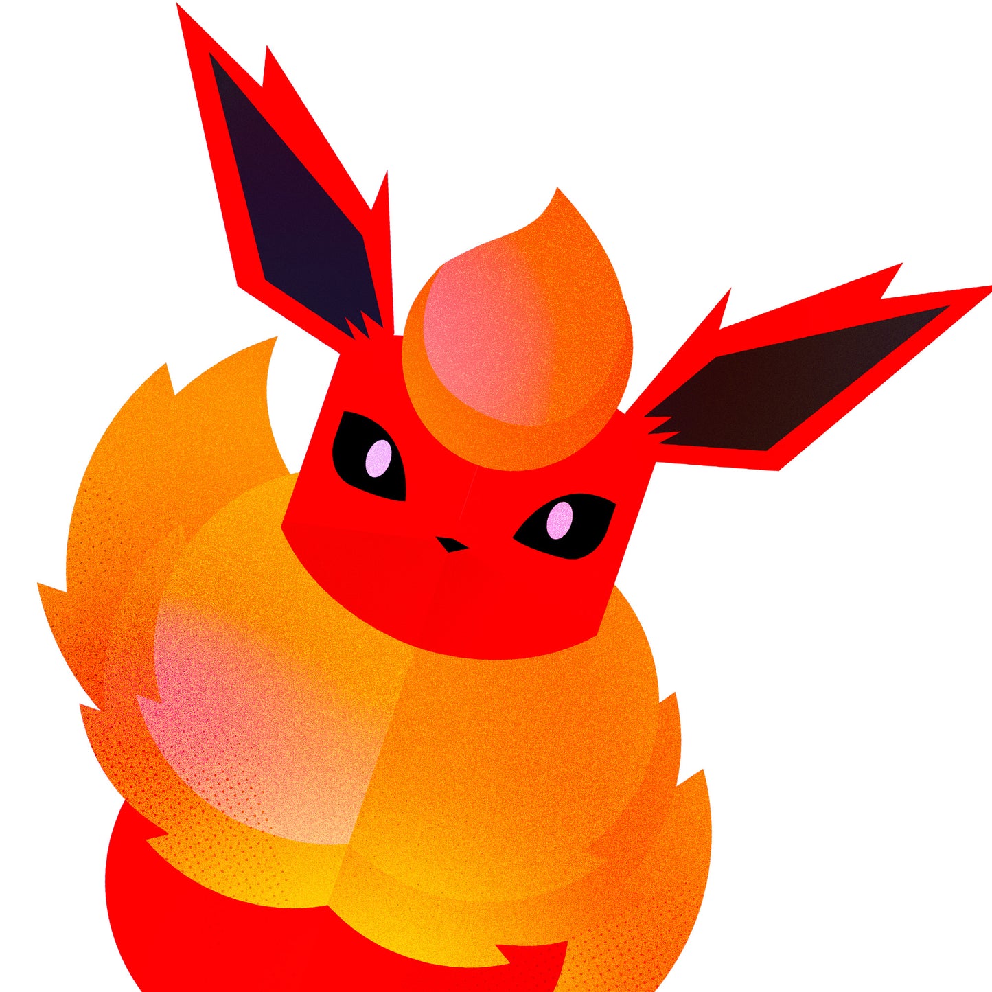 Flareon Pokemon Stylised Hoodie