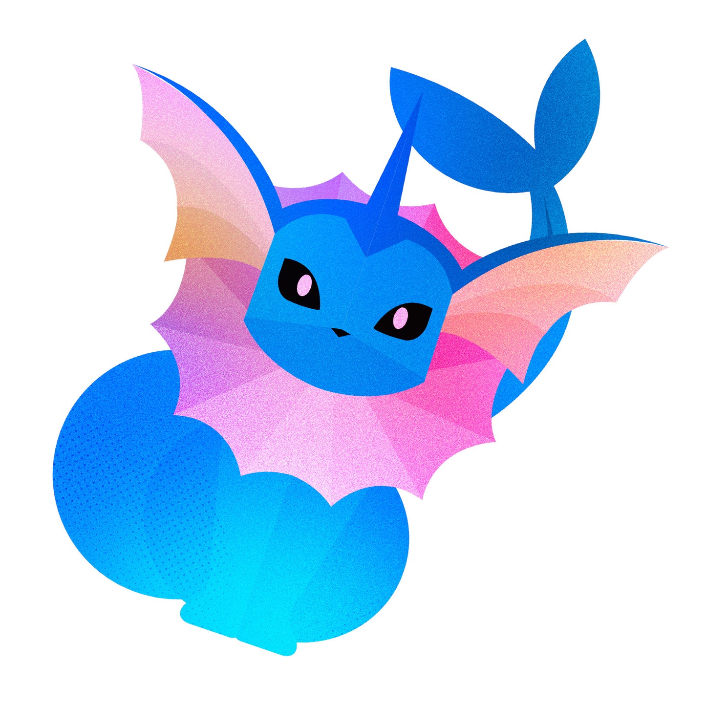 Kids Vaporeon Pokemon Stylised T-shirt