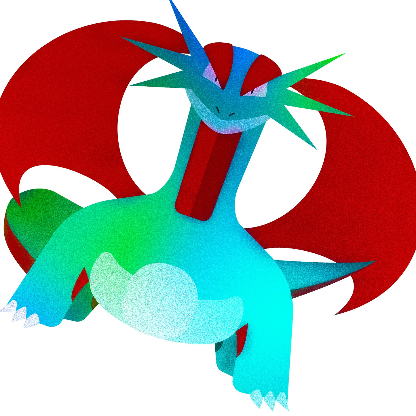 Salamence Pokemon Stylised Unisex T-shirt