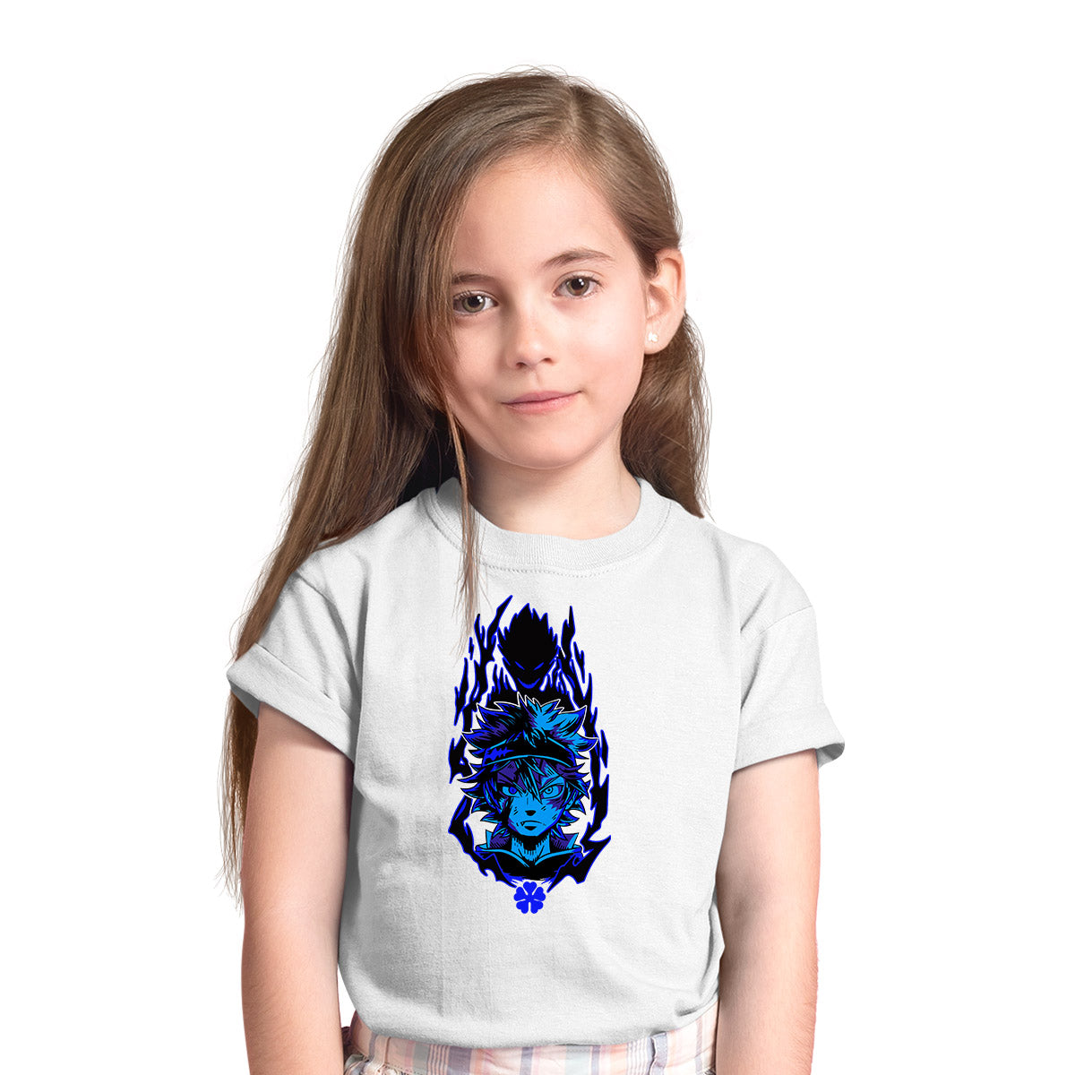 Black Clover Asta Japanese Anime Manga  White T-shirt for Kids