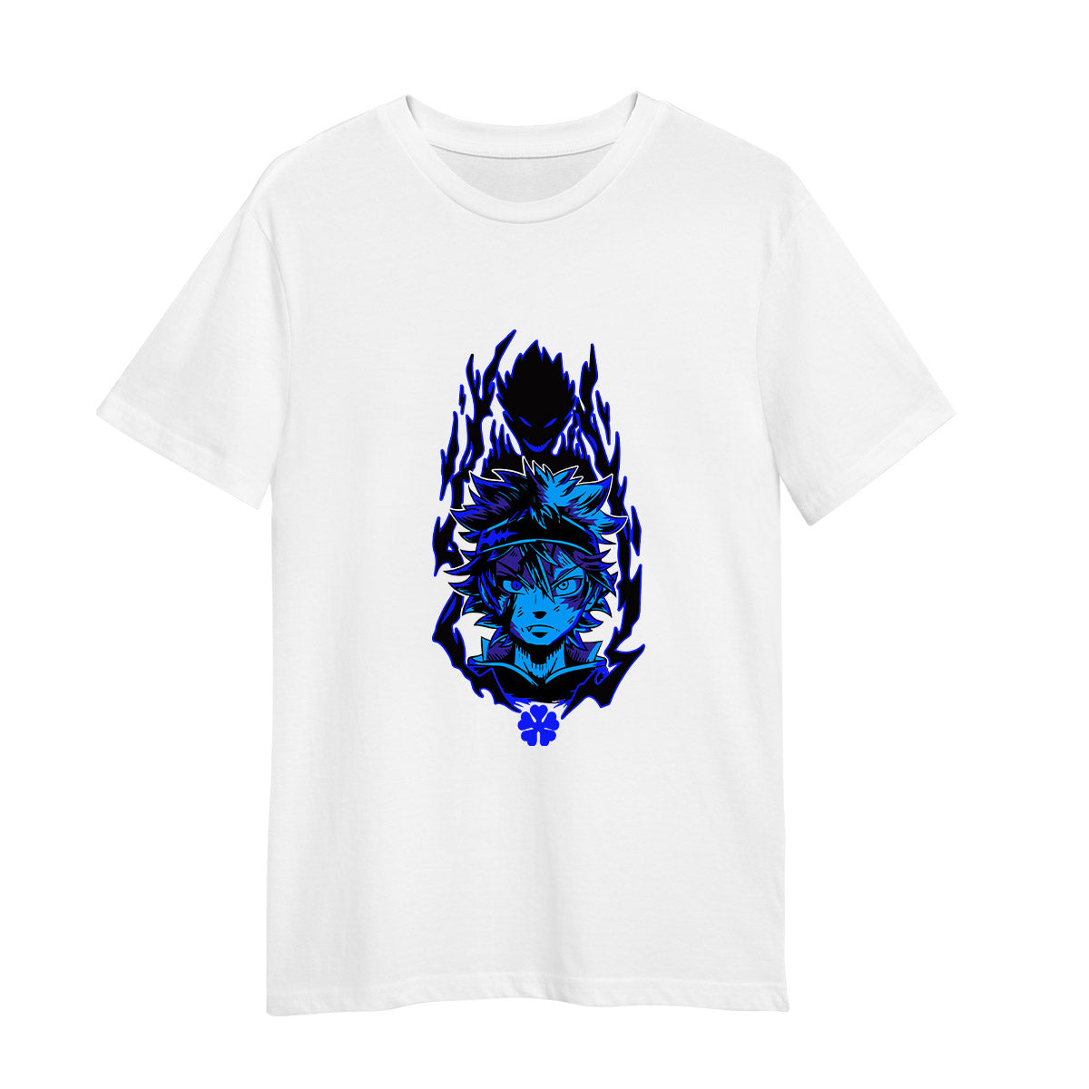 Black Clover White T-shirt Asta Japanese Manga 