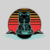 Cat Ramen Black T-shirt Kawaii Neko Chonk Retro 80s Style 