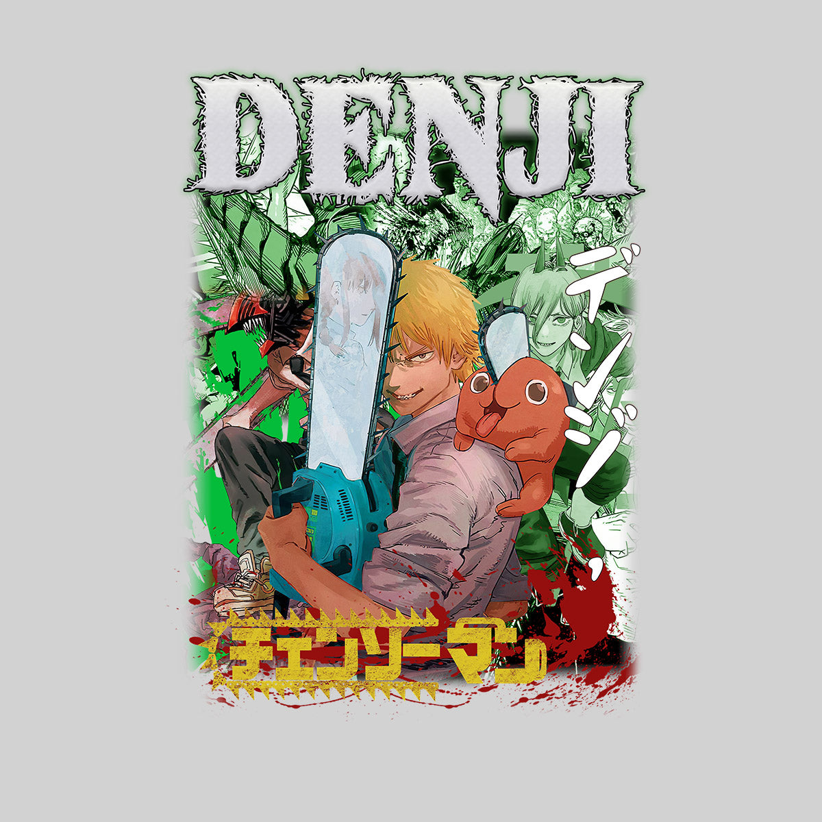 Chainsaw Man Denji Chainsaw Man Japanese Anime Manga T-shirt for Kids