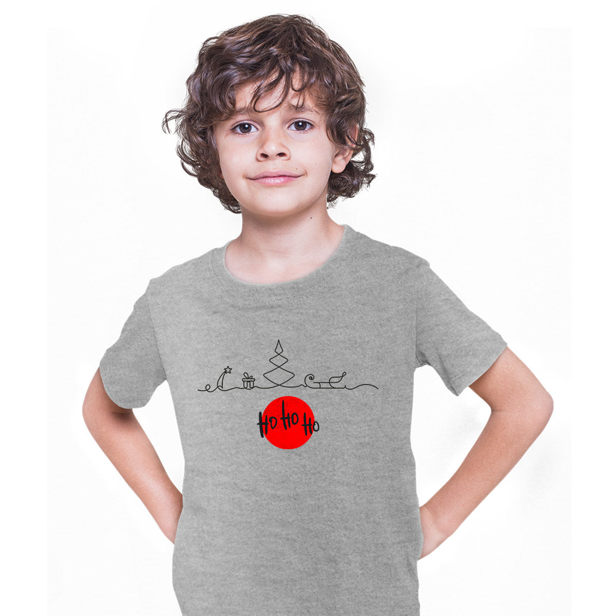 Christmas Ho Ho Ho Funny Grey T-shirt