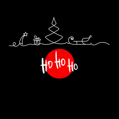 Christmas Ho Ho Ho Funny Black T-shirt
