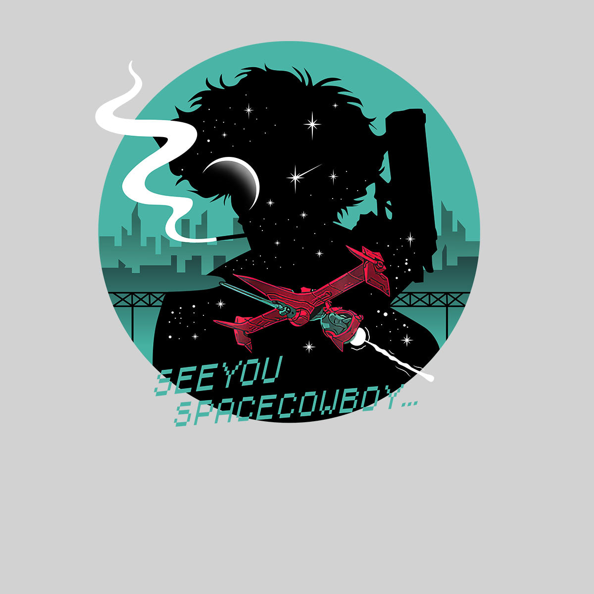 Cowboy Bebop Spike Spiegel See You Space Cowboy Japanese Anime Manga Adult Unisex Tee