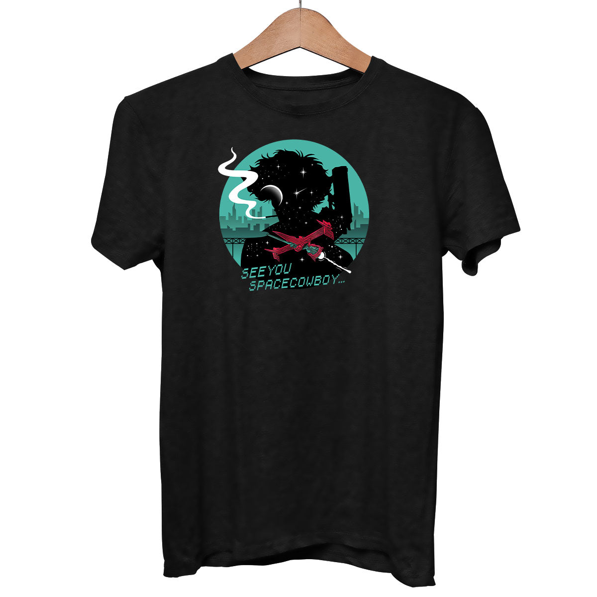 Cowboy Bebop Spike Spiegel Adult Unisex Black T-shirt