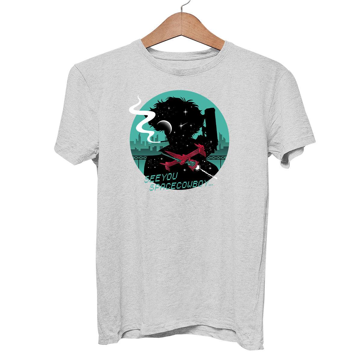 Cowboy Bebop Spike Spiegel Adult Unisex Grey T-shirt