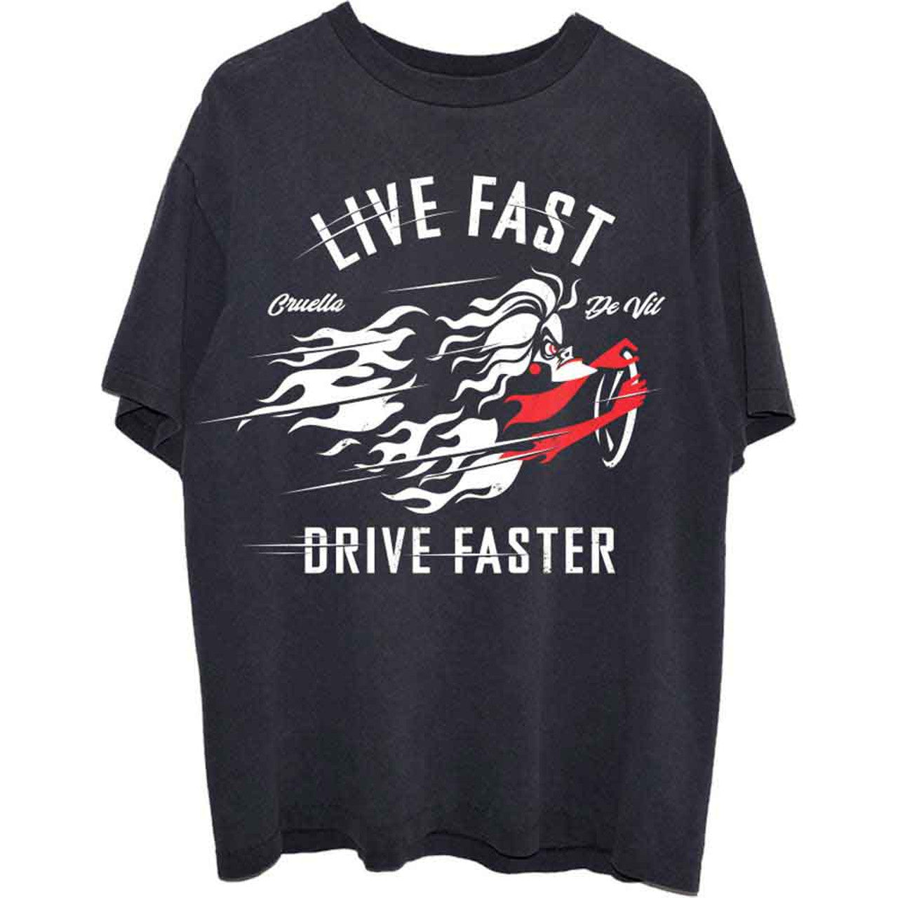 Disney® - 101 Dalmatians Unisex T-Shirt: Cruella Live Faster