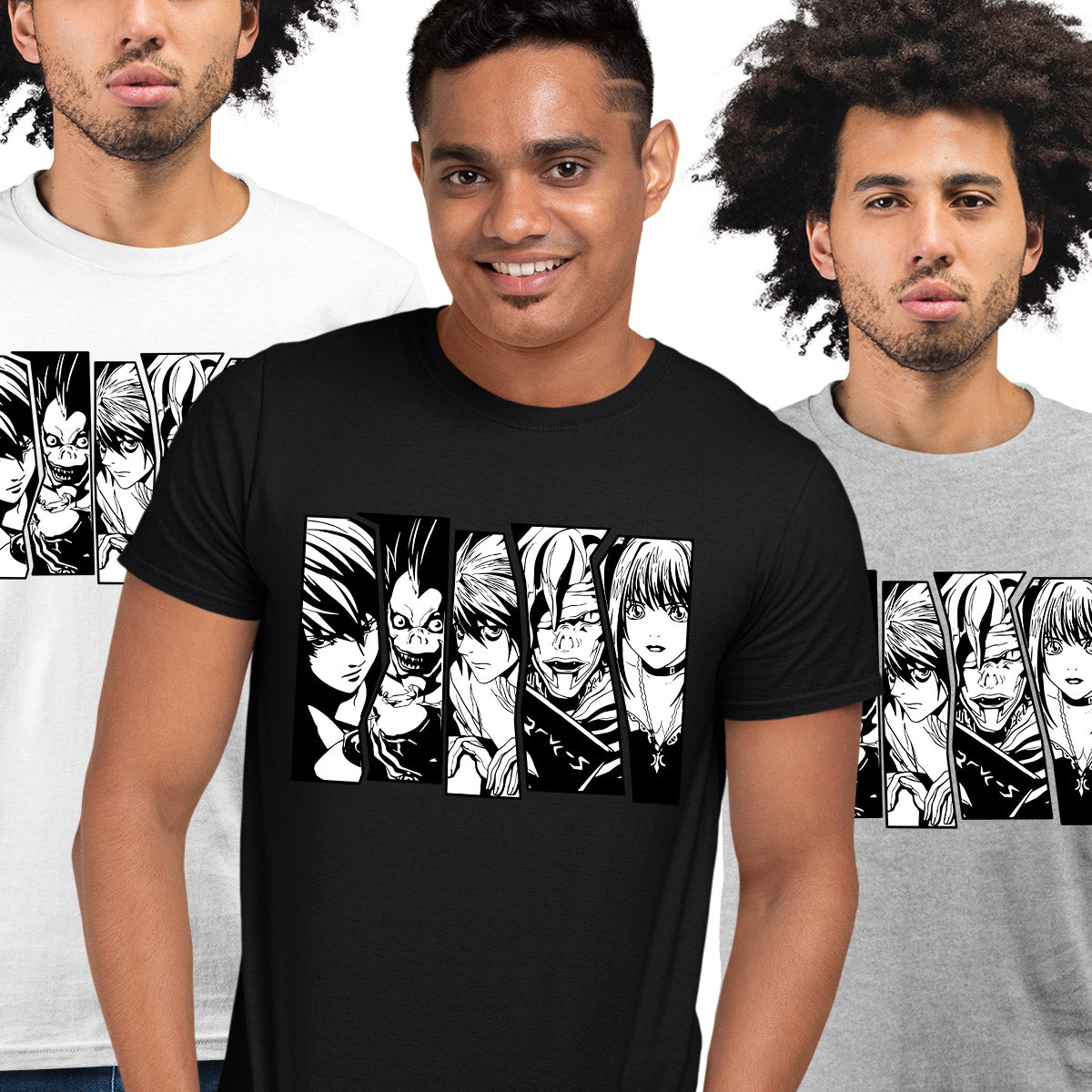 Death Note Characters Manga T-shirt Light Yagami Ryuk Misa Amane 