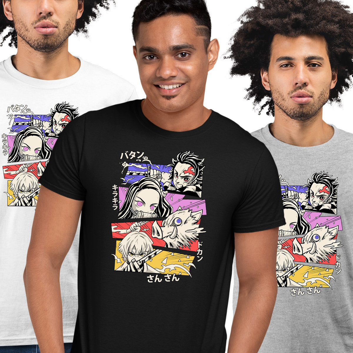 Demon Slayer Demon Hunter Squad Tanjiro Japanese Anime Adult Unisex T-shirt