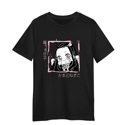 Demon Slayer Kimetsu no Yaiba Kamado Nezuko Adult Unisex Black T-shirt