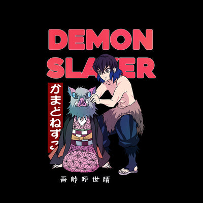 Demon Slayer Nezuko And Inosuke Anime Manga Lover Gift Adult Unisex T-shirt