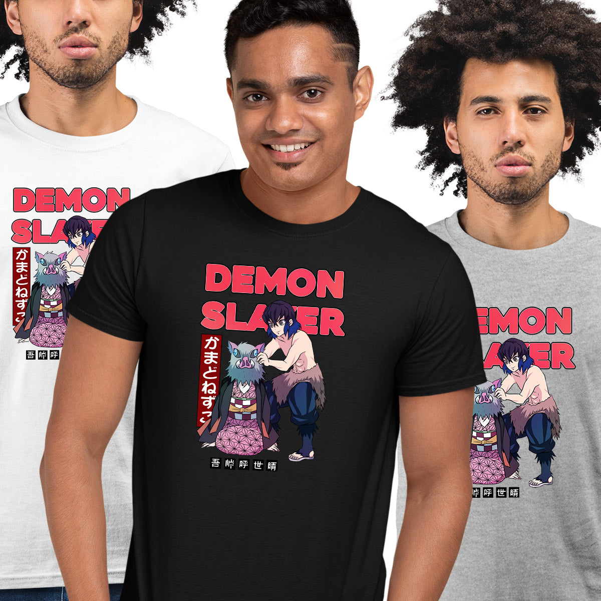 Demon Slayer Nezuko And Inosuke Anime Manga Lover Gift Adult Unisex T-shirt