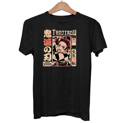 Demon Slayer Tanjiro Vintage Adult Black Unisex Tee