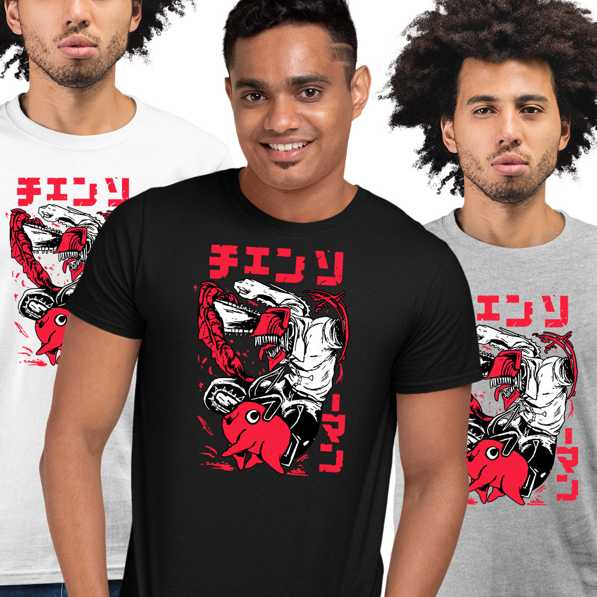 Denji And Pochita Chainsaw Man Japanese Anime Chainsaw Man Adult Unisex T-shirt