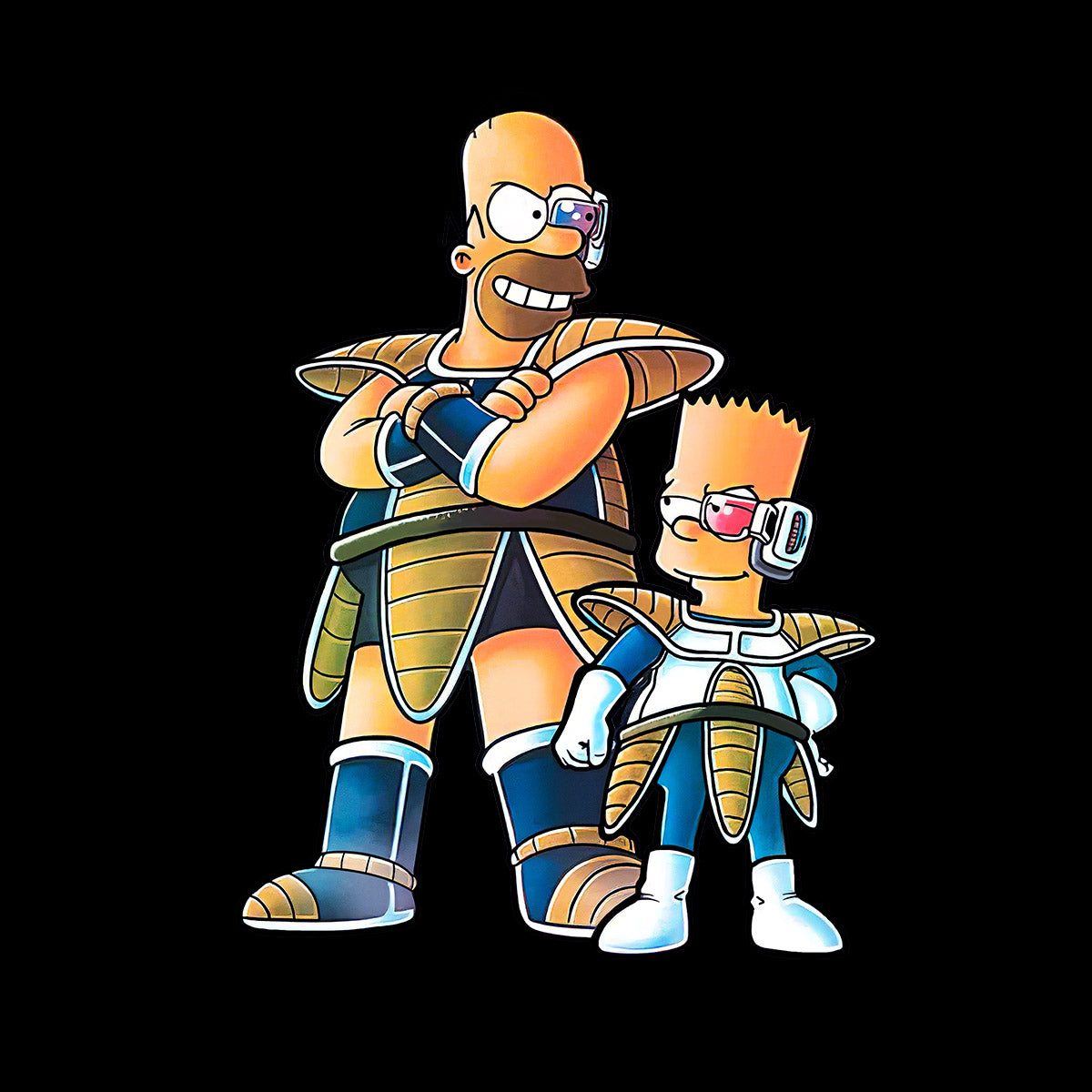 Dragon Bart Simpson And Dragon Ball Anime Manga T-shirt for Kids
