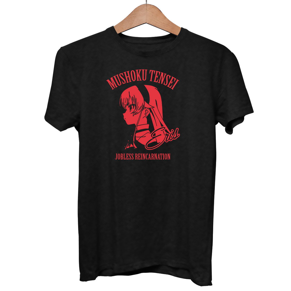 Eris Mushoku Tensei Jobless Reincarnation Anime Adult Unisex Black T-shirt