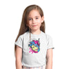 Yokai Funny Evil Anime Boy With Three Eyes Japanese Anime Manga white T-shirt for Kids