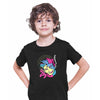 Yokai Funny Evil Anime Boy With Three Eyes Japanese Anime Manga Grey T-shirt for Kids