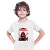 Yokai Funny Evil Anime Boy With Three Eyes Japanese Anime Manga White T-shirt for Kids